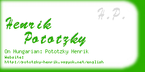 henrik pototzky business card